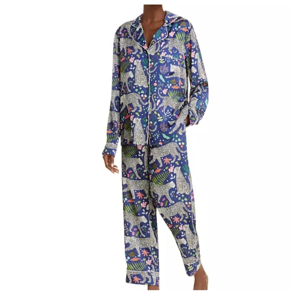 Karen Mabon Snow Leopard Silky Pyjama Set ( 4XL )